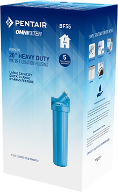 Cartridge Sold Separately OMNIFilter BF55-S-S06 Heavy Duty 20 Water Filter Housing Blue 