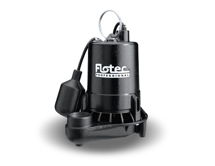 Pentair Flotec E50TLT Professional Series 1/2 HP Submersible Cast Iron Sump Pump, Tethered Switch