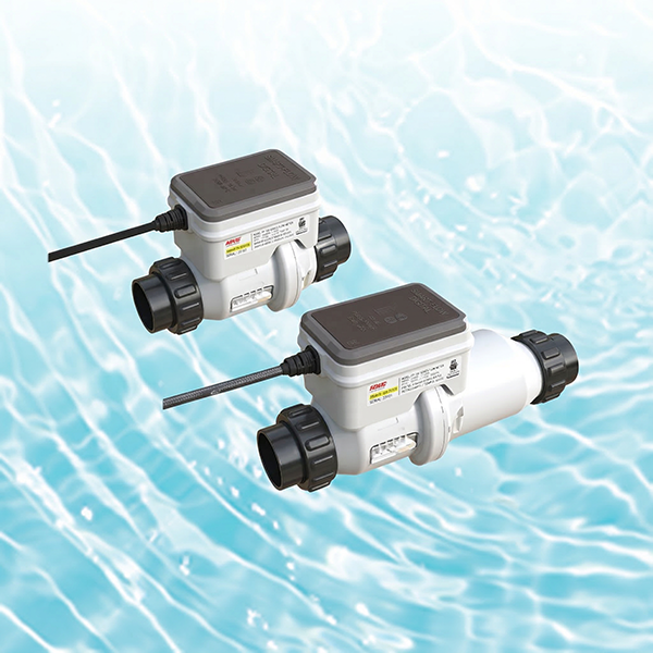 IntelliChlor pumps with a splash of water