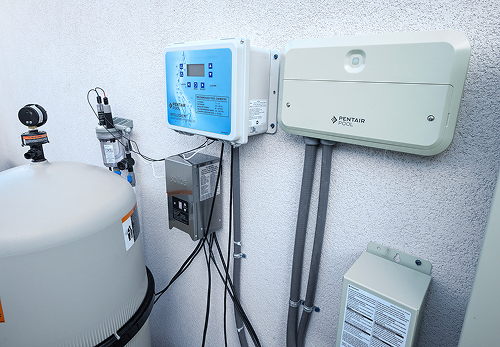 IntelliCenter system on a wall.