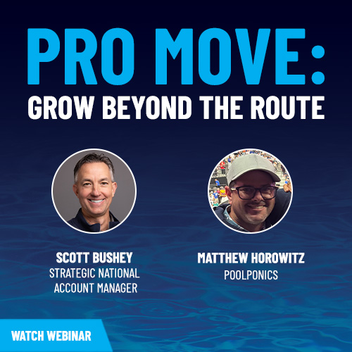 Pro Move: Grow Beyond the Route. Two men in circles smiling. A blue rectangle says "Free Webinar".