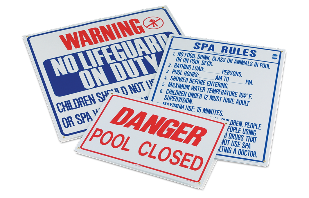 Pool and Spa Signs