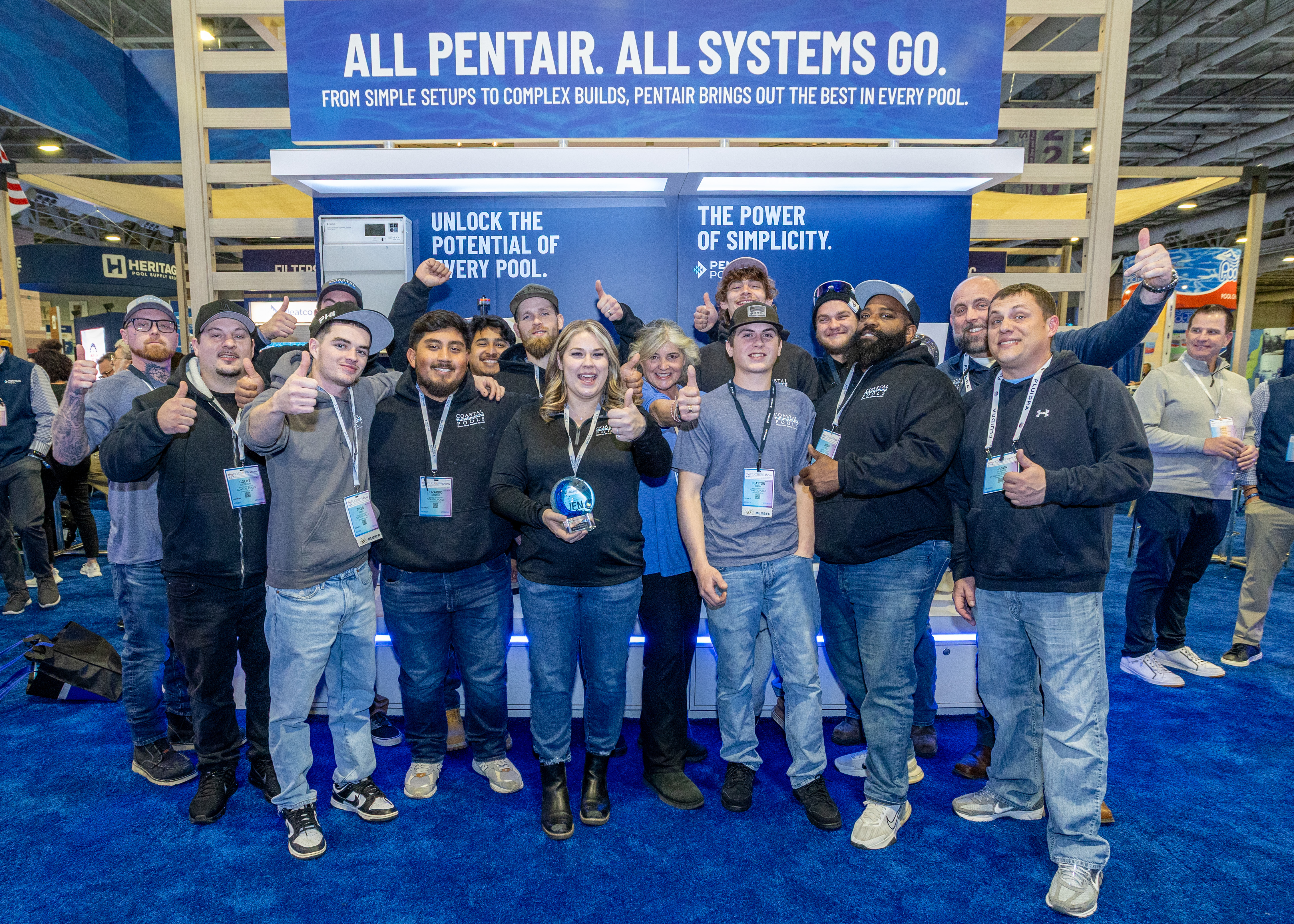 Pentair Pro Award Winners with the Pentair Team. Photo courtesy of Nobile Photo.