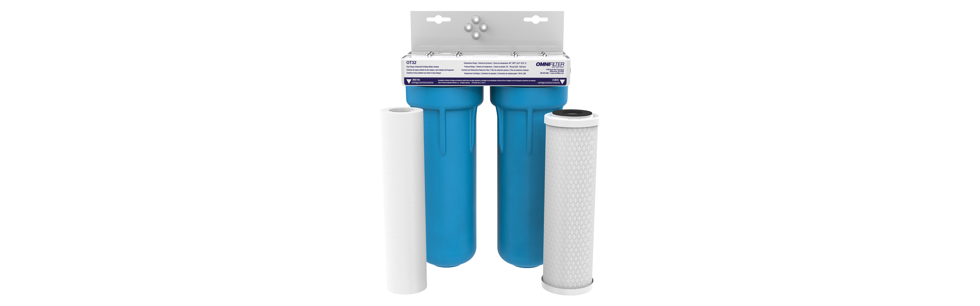 Pentair OMNIFIlter OT32 Water Filtration System, 10 Premium Dual-Stage  Undersink Filter System, NSF Certified to Reduce PFOA/PFOS, Includes Dual