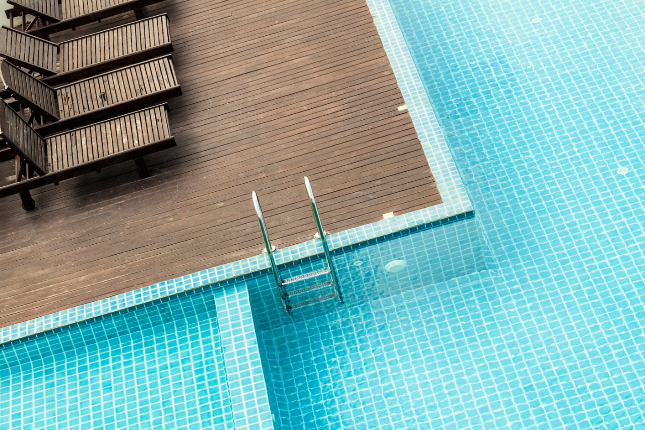 pool in backyard