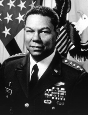 1989:  General Colin Powell, the first African-American to become Chairman of the Joint Chiefs of Staff.  (Photo by MPI/Getty Images)
