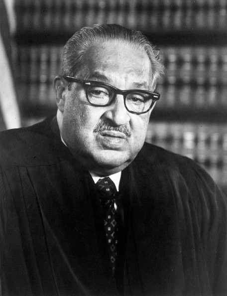 circa 1970:  Thurgood Marshall (1908 - 1993), the first African-American appointed to the Supreme Court.  (Photo by MPI/Getty Images)