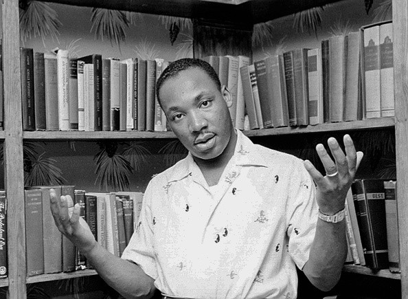 MONTGOMERY, AL - MAY 1956: Civil rights leader Reverend Martin Luther King, Jr. relaxes at home in May 1956 in Montgomery, Alabama. (Photo by Michael Ochs Archives/Getty Images)