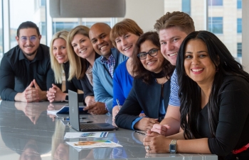 Pentair Group of Employees at Table in Golden Valley