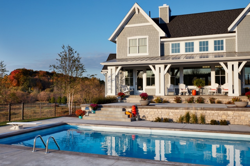 pool in the fall