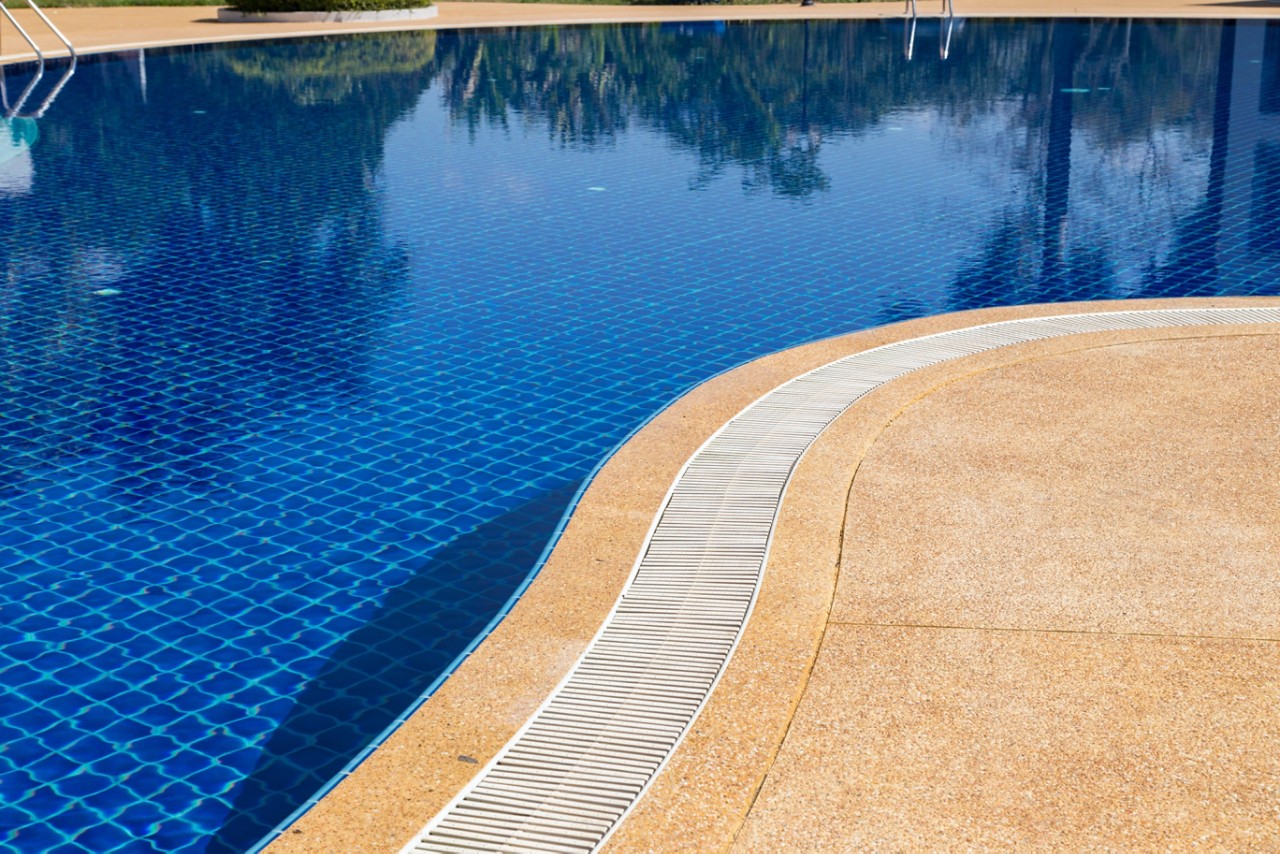 pool in backyard