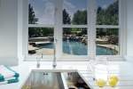 kitchen window looking out over pool