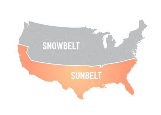 Orange sunbelt region