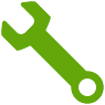 green wrench icon, transparent background, square, 600x600, png