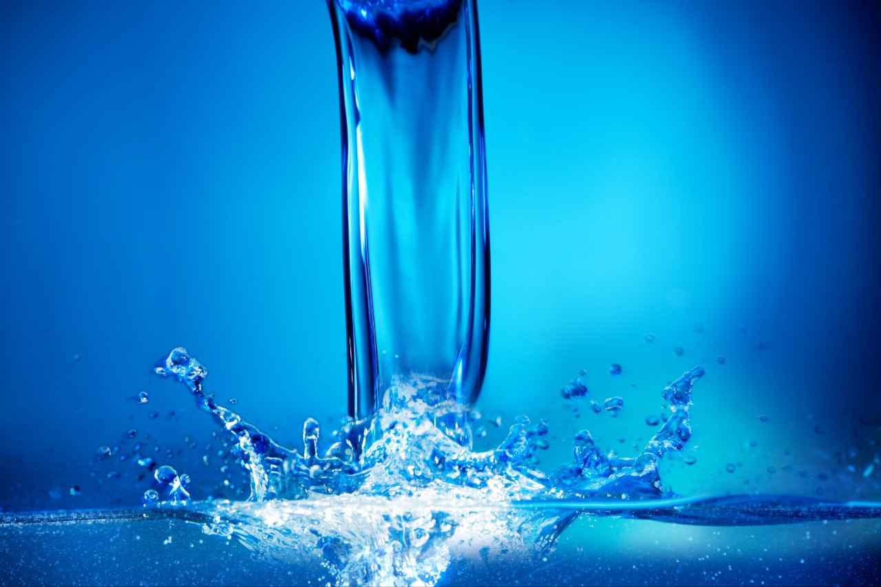 water background drops waves splashes blue