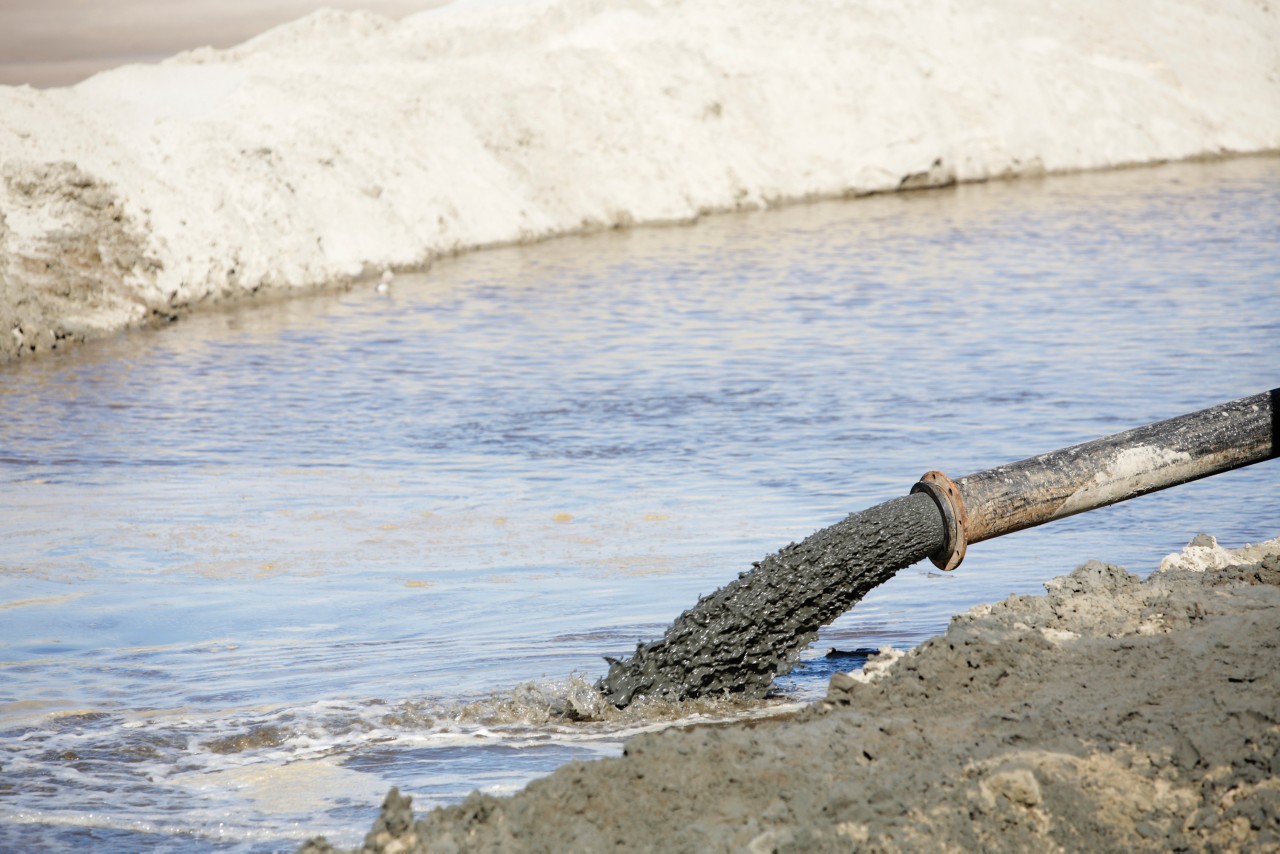 water pipe with dirty water