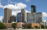 city skyline commercial buildings