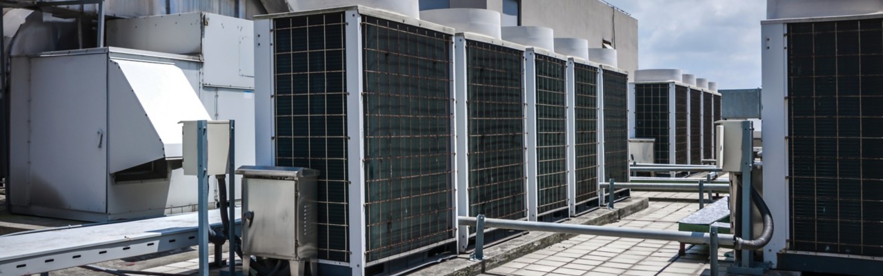 HVAC system on rooftop