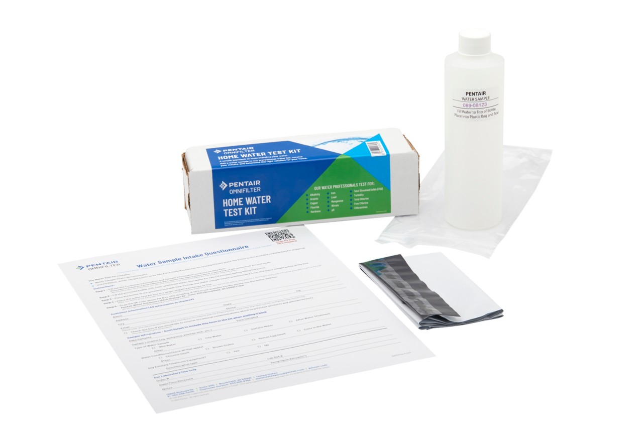 Home Water Test Kit White Background - Contents Out