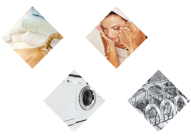 water softening collage