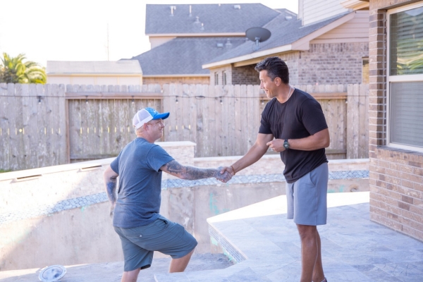 Pool builder photoshoot from Houston