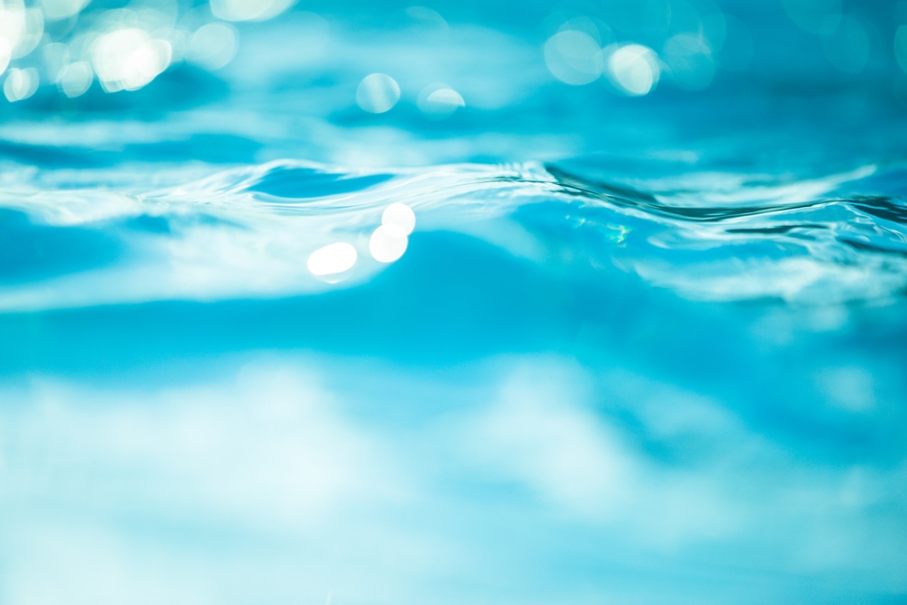 Bokeh light background in the pool.