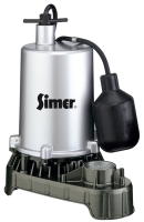 Simer 1.5 hp zinc sump pump with logo