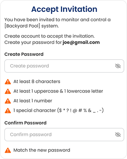 A screen grab of the app with Accept Invitation on the screen.