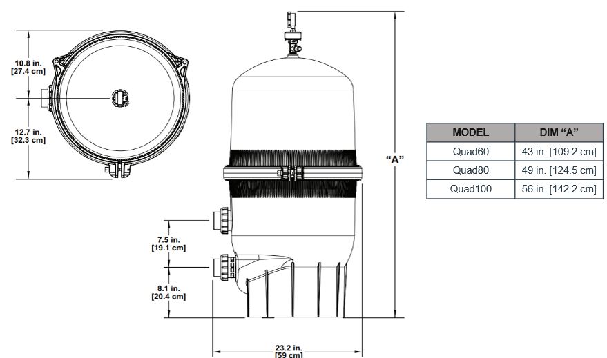 Quad DE Cartridge Dimensional Drawing