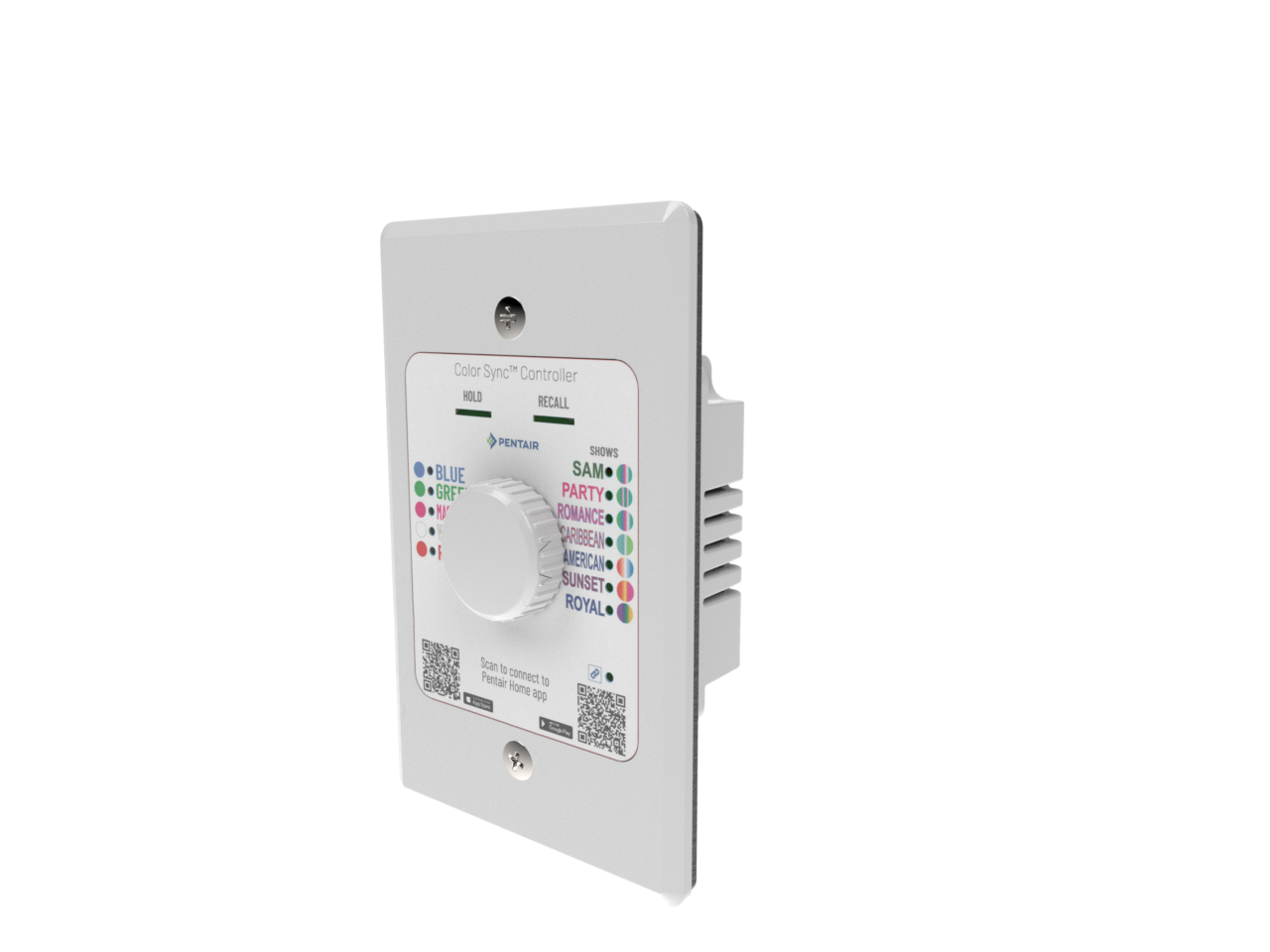 slide side angle of right side of Color Sync Controller