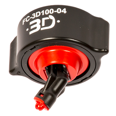 hypro, 3d, red and black nozzle, fc-3d100-04, png, transparent background