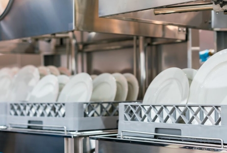 slant banner commercial warewashing