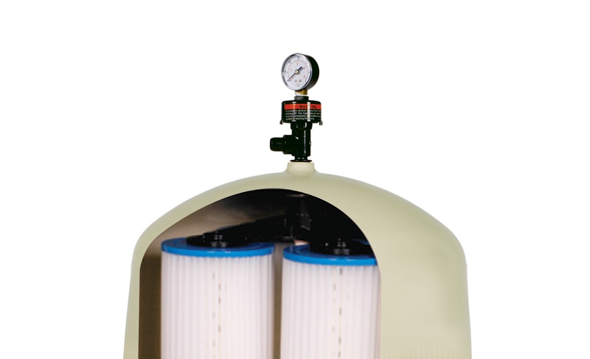 Quad DE Cartridge Style Pool Filter Pentair