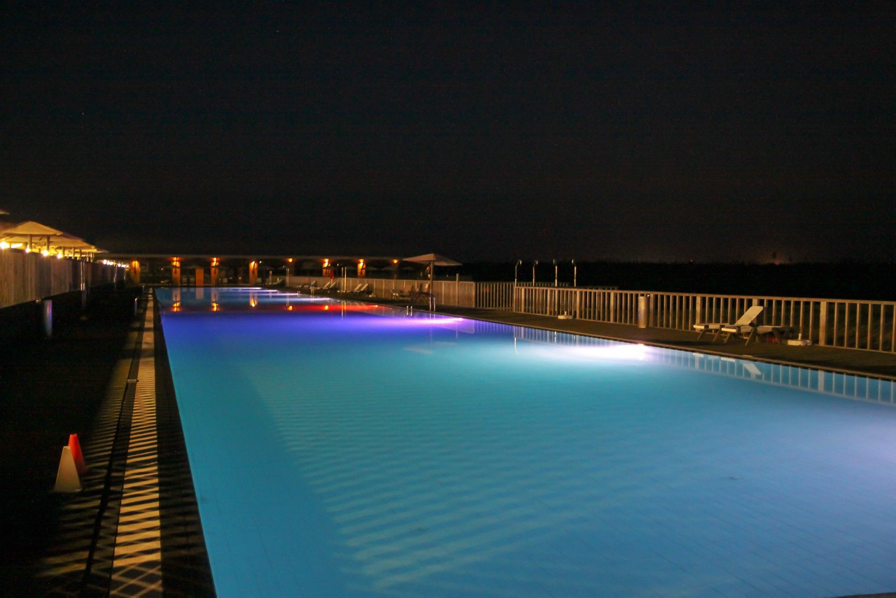 pool at night 