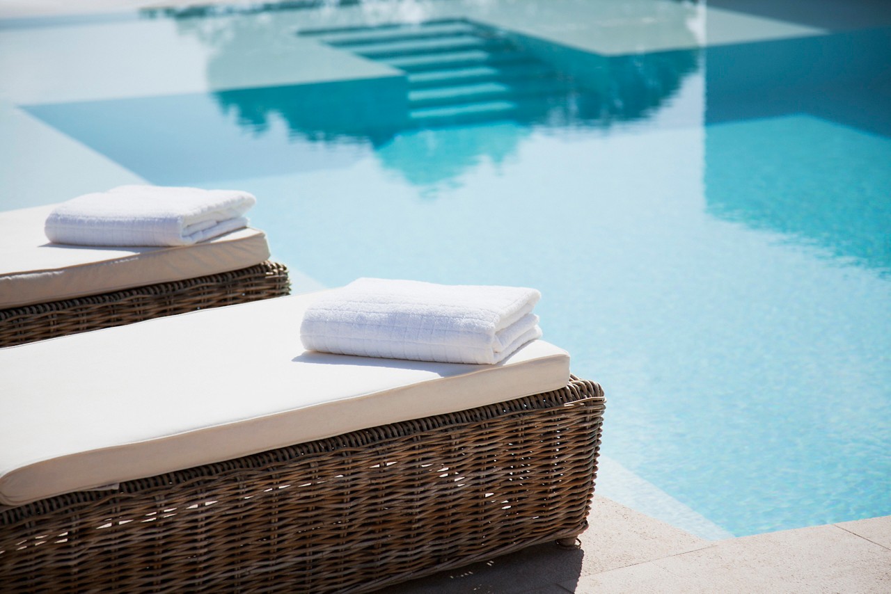 Luxury pool and chairs true