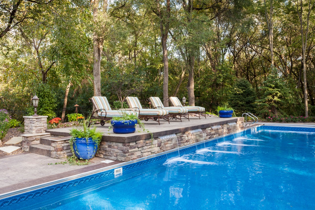 pool in backyard