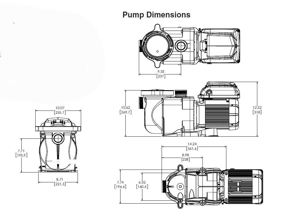 SuperMax VS Pump Dimension Drawings SuperMax VS Pump Dimension Drawings