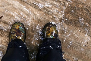 Standing in water in home flood