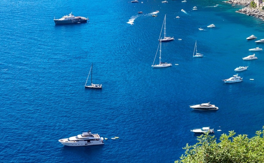 Capri island in a beautiful summer day in Italy