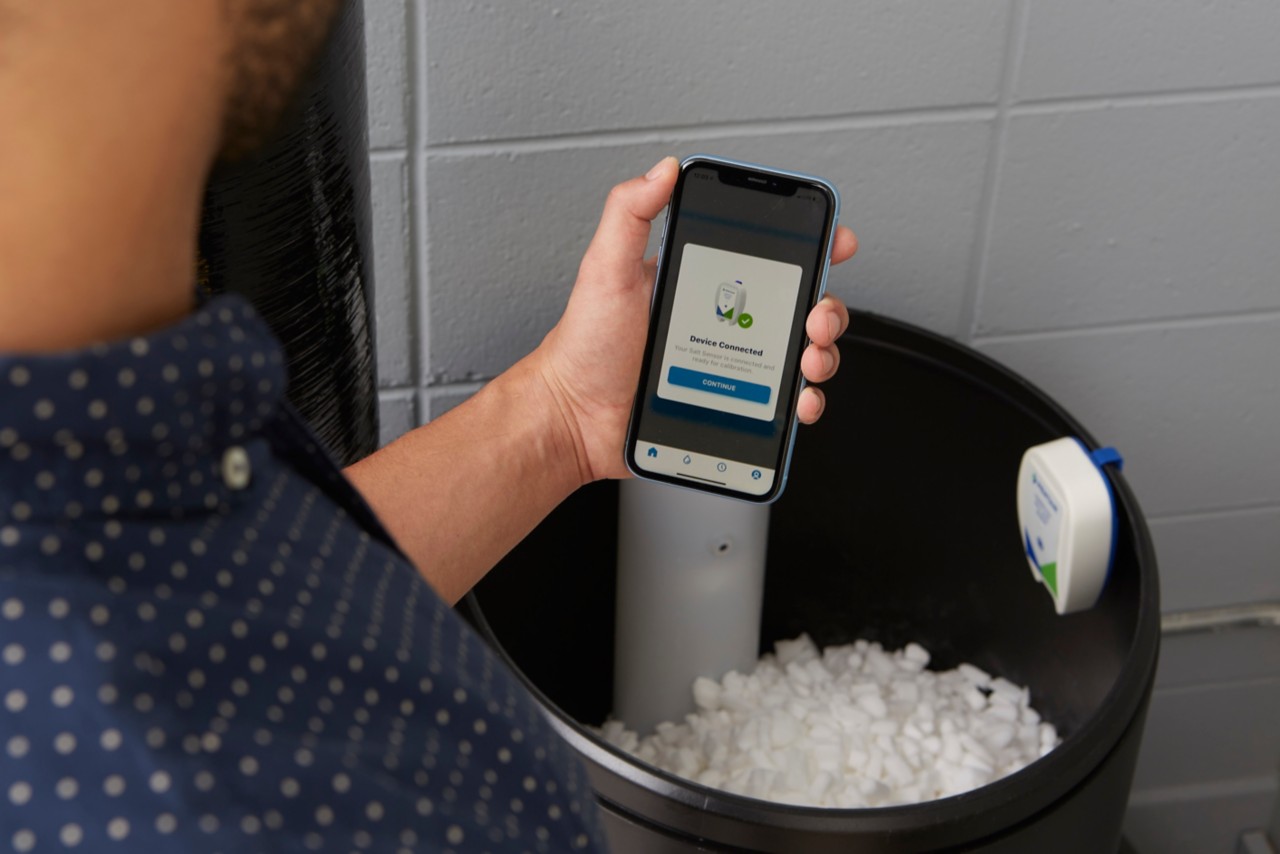 setting up salt sensor on mobile device
