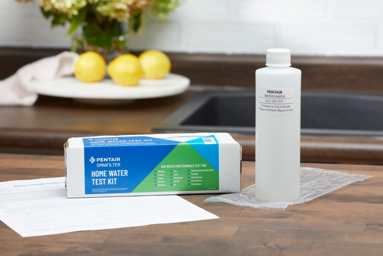 Home Water Test Kit Lifestyle - Contents on Counter