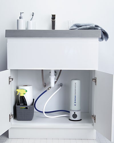 under sink system installed